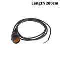 Waterproof E27 Lamp Holder with Power Cord | 220V Industrial Socket Lamp Holder Socket QXL Black 2M