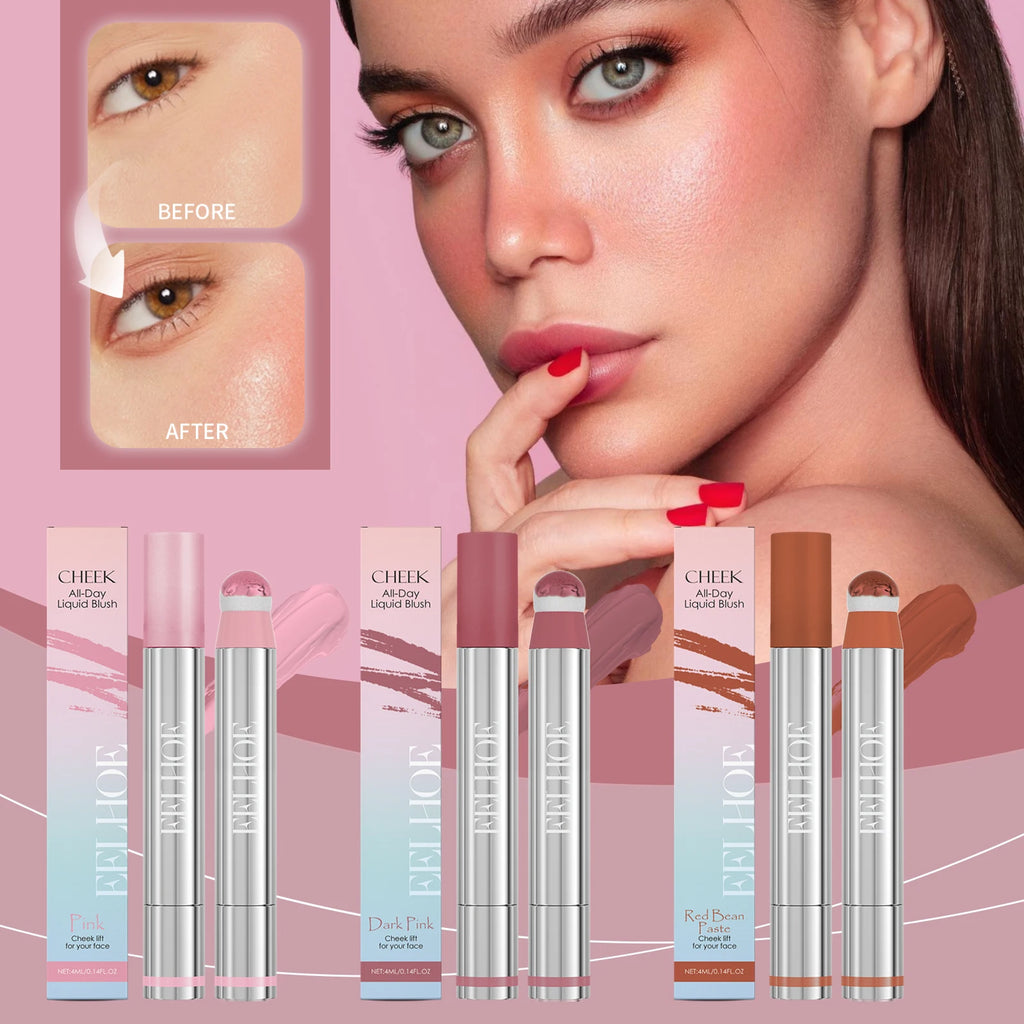Eelhoe Liquid Blush Stick | Velvet Matte 2-in-1 Lip & Cheek Liquid Blush Stick QXL