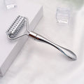 Metal Face Roller & Eye Massage Tool | Stainless Steel Face Massage Roller QXL Silver