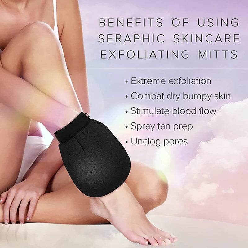 Moroccan Hammam Exfoliating Glove | Kessa Bath Scrub Mitt Exfoliating Bath Glove QXL