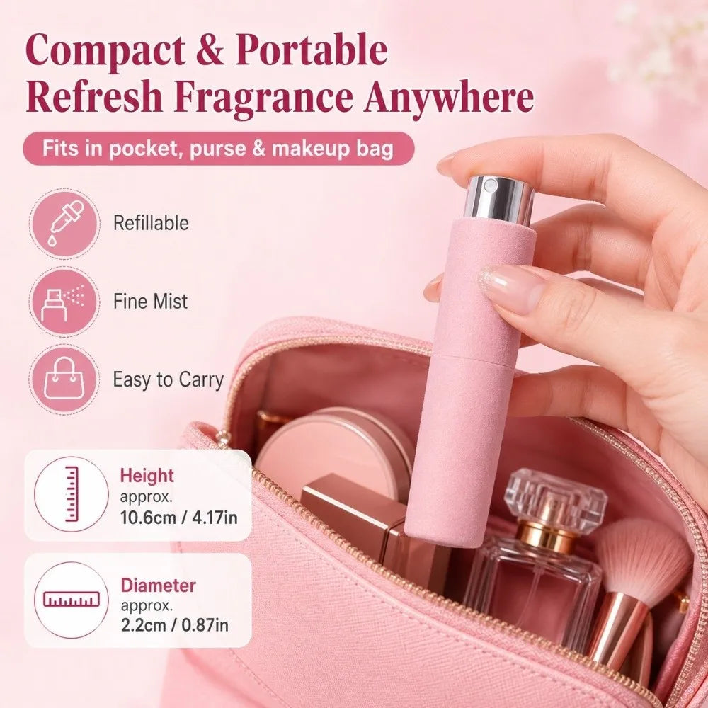 10ml Flocked Refillable Perfume Atomizer | Fine Mist Spray Bottle Perfume Atomizer QXL
