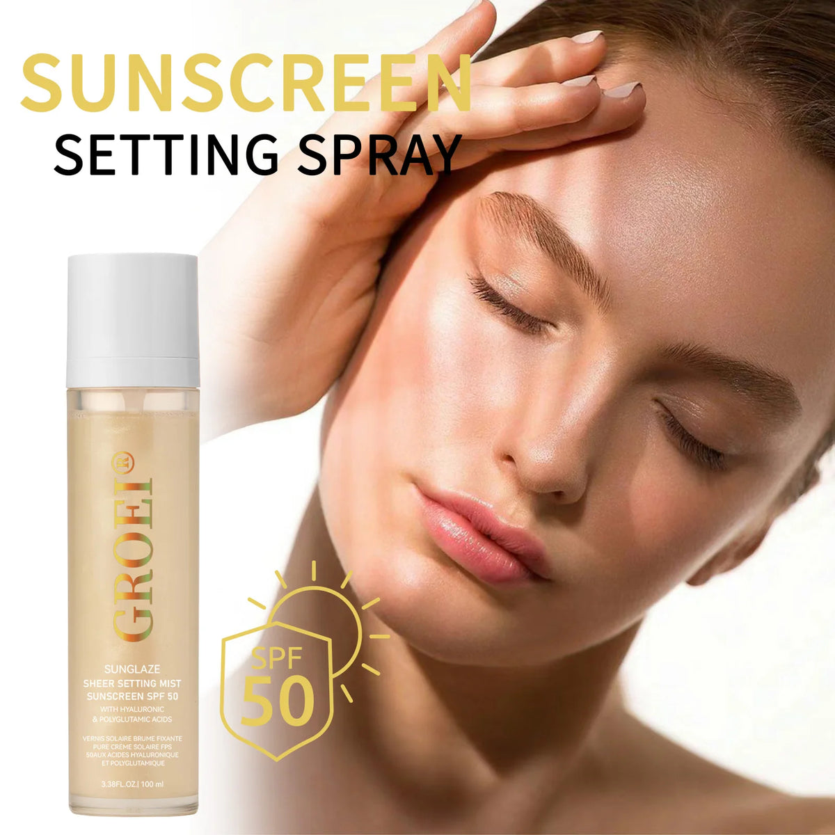 100ml UV Matte Setting Spray | Oil-Free, SPF, Long-Lasting Makeup Setting Spray QXL