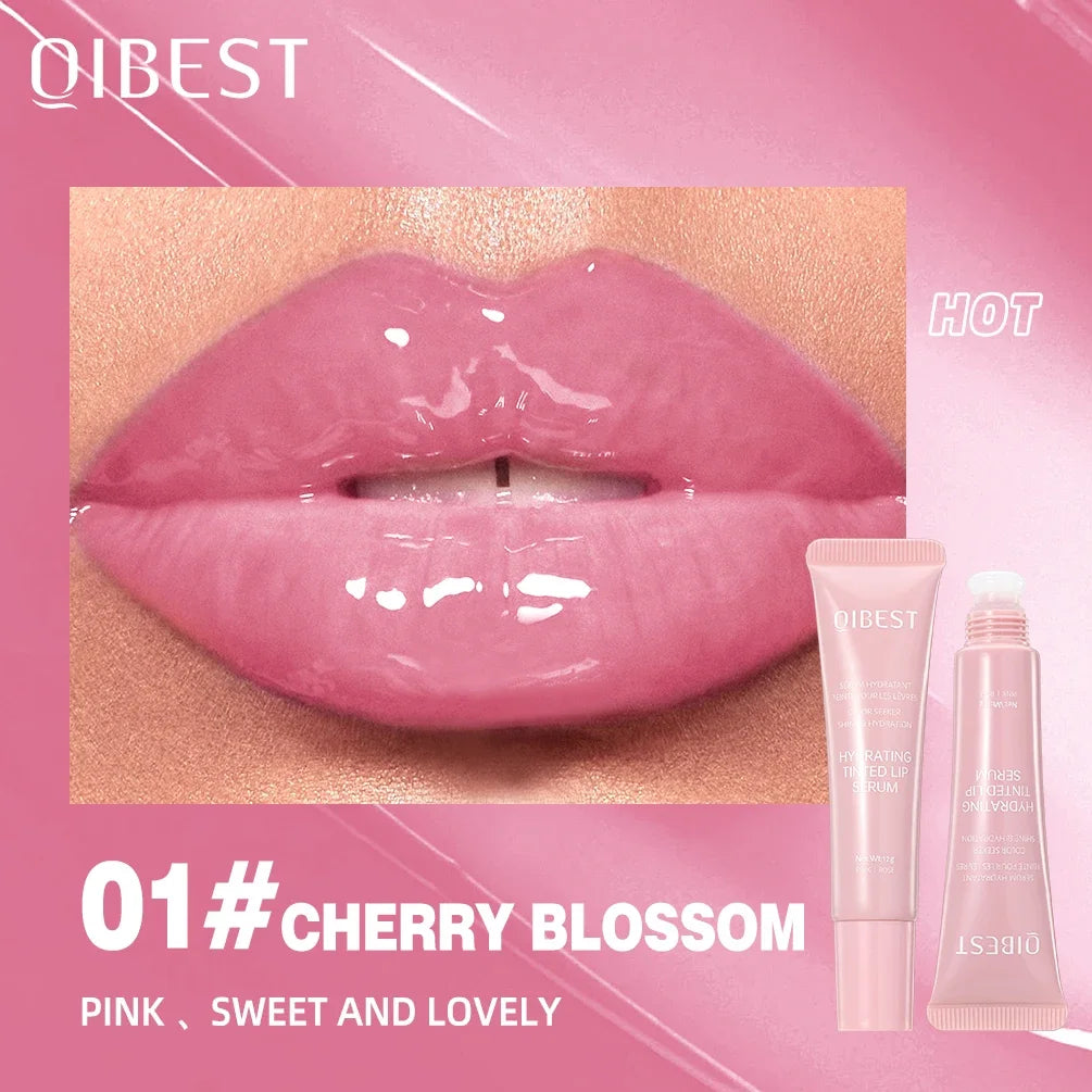 QIBEST Jelly Lip Oil Balm – Tinted Gloss & Hydrating Lip Stain Tinted Lip Gloss QXL 01