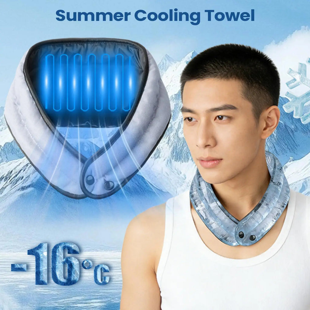 Wearable Neck Cooling Wrap | Reusable Ice Silk Summer Neck Cooling Wrap QXL