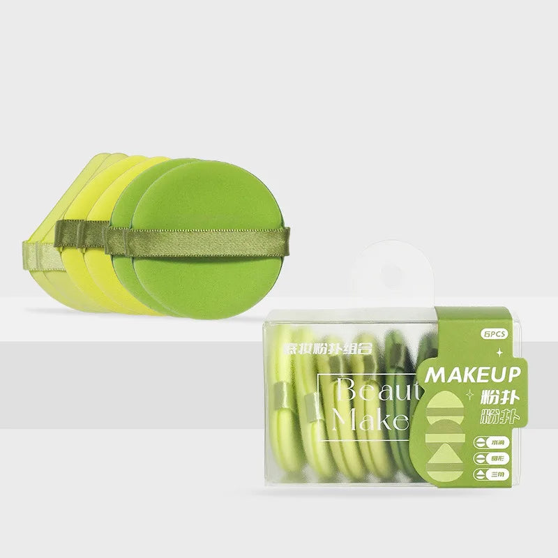 6-Pack Air Cushion Makeup Sponge Puffs | Dry & Wet Dual-Use Makeup Sponge Puff QXL