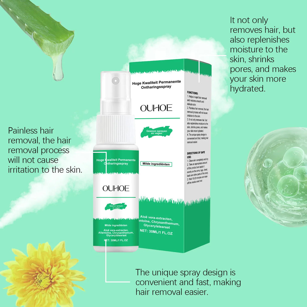 Ouhoe Hair Removal Spray – Depilatory Mist 30ml Depilatory Spray QXL