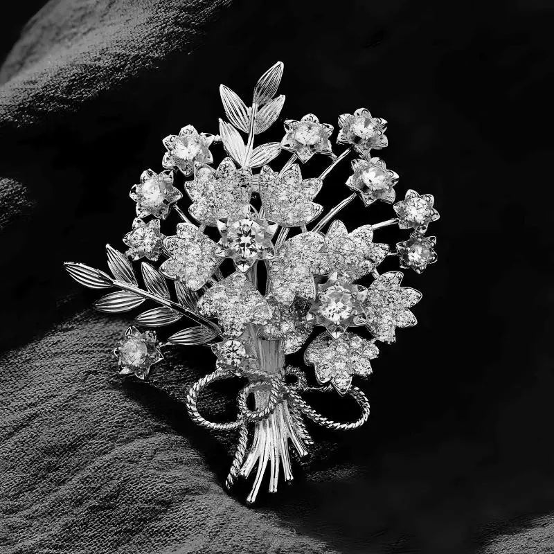 Rhinestone Money Tree Brooch | Crystal Lapel Pin for Women Crystal Lapel Brooch QXL