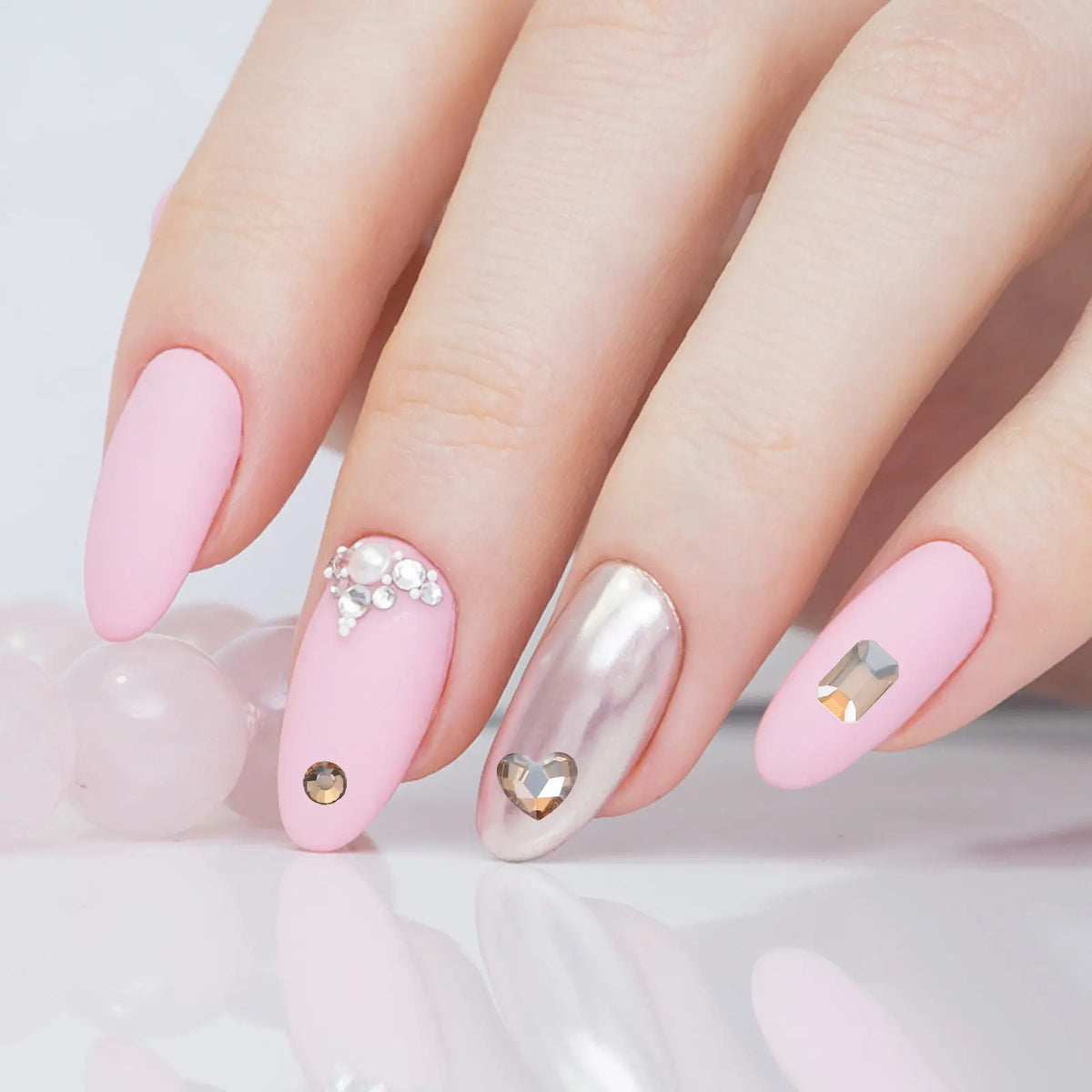 Color Glass Nail Rhinestone Charms Box | DIY Manicure Nail Rhinestone Charms QXL