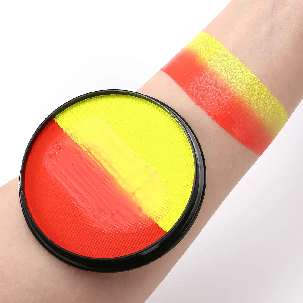 9-Color Water-Soluble Face & Body Paint 30g | Festival Party Face & Body Paint QXL WG-SPYC-30g-HUANGJU