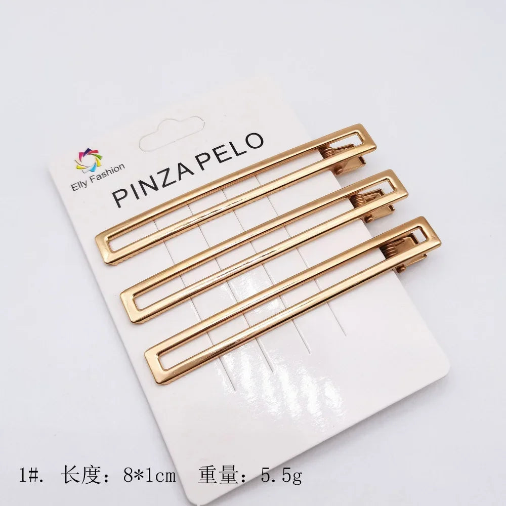 3-Pack Metal Geometric Hollow Hair Claw Clips | Barrette Set Hair Claw Clips QXL