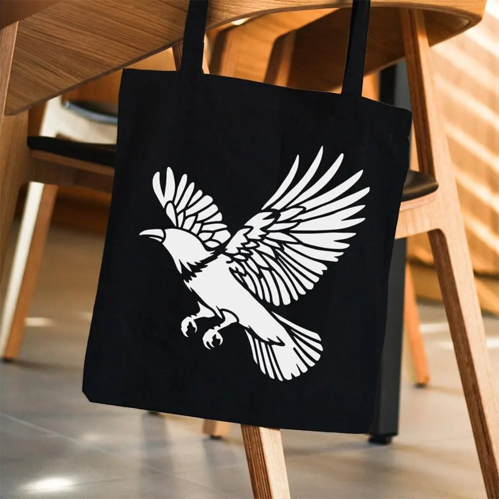 4-Pack Flying Crow Raven Stencils 11.8" | Reusable PET + Brush Painting Stencil Set QXL