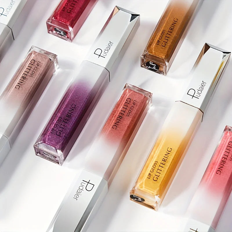 Metallic Glitter Lip Gloss – Waterproof, Non-Sticky & Hydrating Glitter Lip Gloss QXL