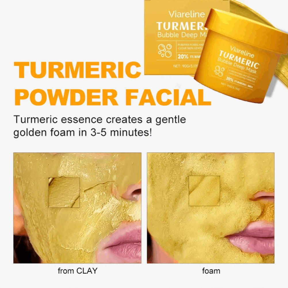 Holy Basil Turmeric Bubble Mask | Pore Cleansing & Brightening Bubble Face Mask QXL