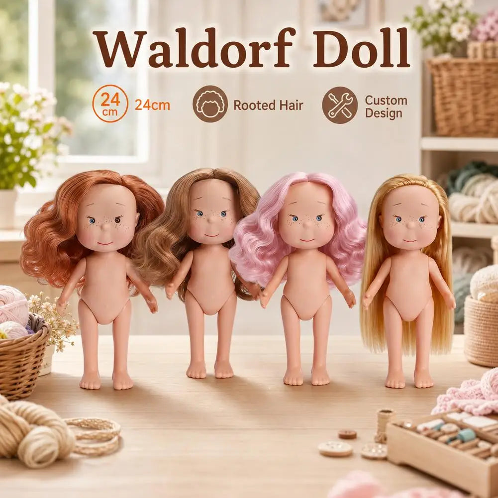 24cm Freckle Makeup Doll | Movable Joints DIY Dress-Up Fashion Doll QXL