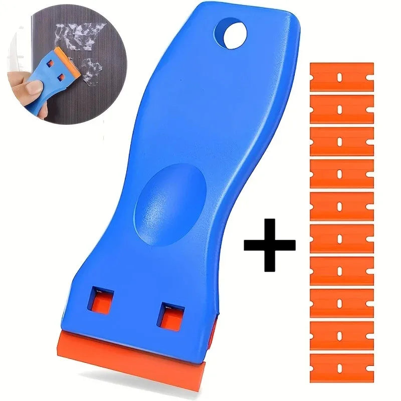 Plastic Scraper & Blade Set | Car Sticker & Glass Film Removal Car Detailing Scraper QXL