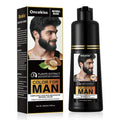 Natural Permanent Beard Dye Shampoo 200ml | Gray Coverage for Men Beard Dye Shampoo QXL black
