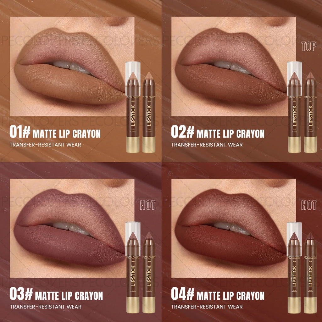 PECOLOVERS Brown Lip Liner Pencil | High-Pigment Contour Lip Liner Pencil QXL