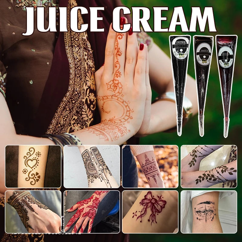 Henna Cone Temporary Tattoo Paste | Natural Mehndi Body Art Henna Body Art Paste QXL