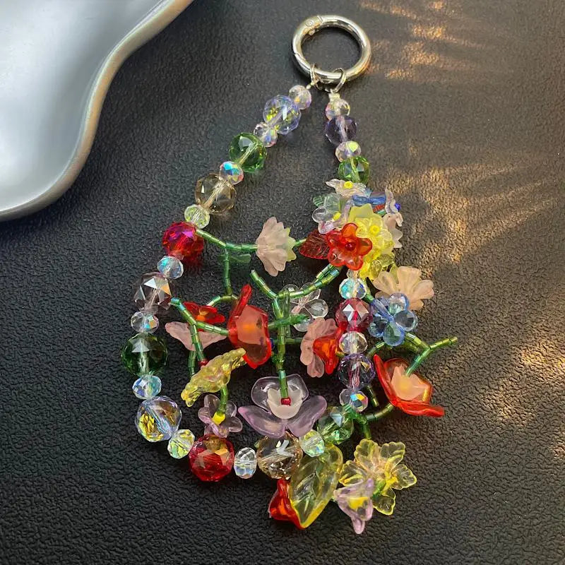 Colorful Beaded Phone Chain Lanyard | Bag, Key & Case Charm Beaded Phone Chain QXL A1