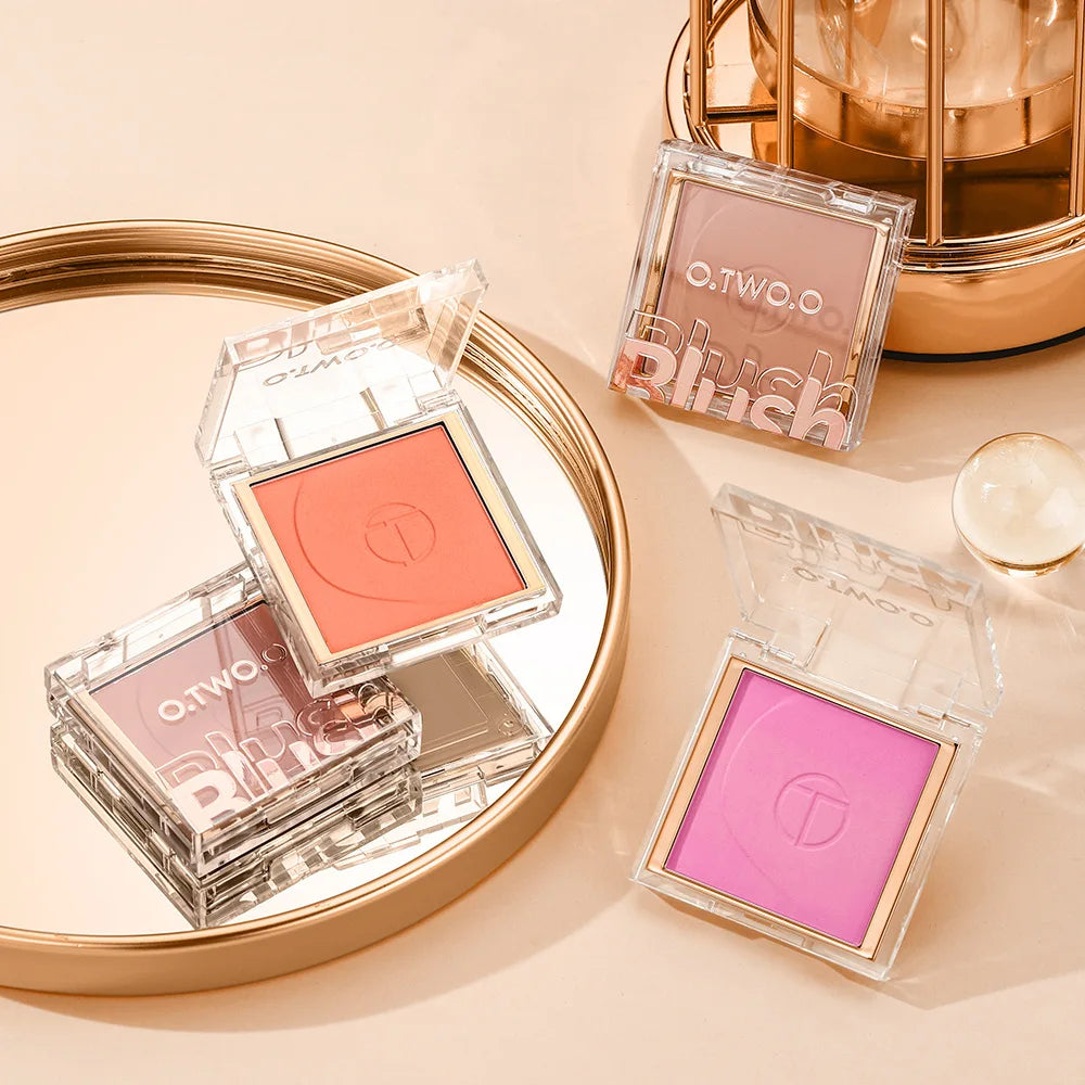 O.TWO.O 6-Color Mineral Blush Palette | Matte & Shimmer Contour Blush Contour Palette QXL