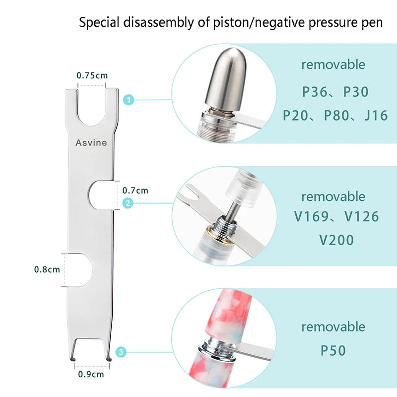 Fountain Pen Wrench for Asvine P20 P30 P36 P50 V169 Pens Pen Disassembly Tool QXL