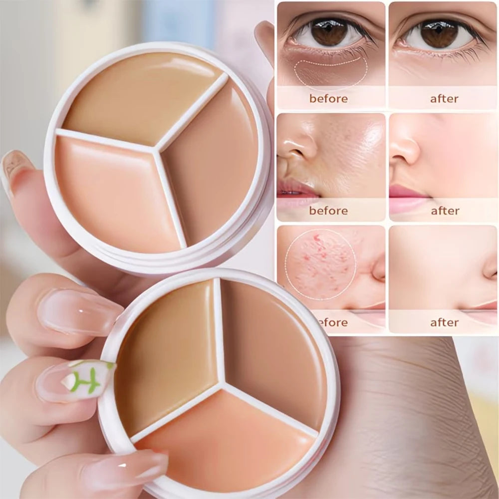 JUJU Dream 3-Color Concealer Palette | Full Coverage Contour Concealer Palette QXL