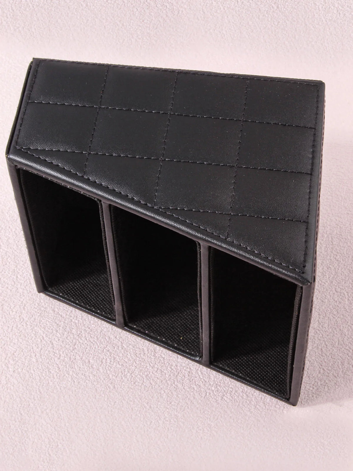 KOSSHOW 3-Grid PU Makeup Brush Holder & Storage Box Makeup Brush Holder QXL