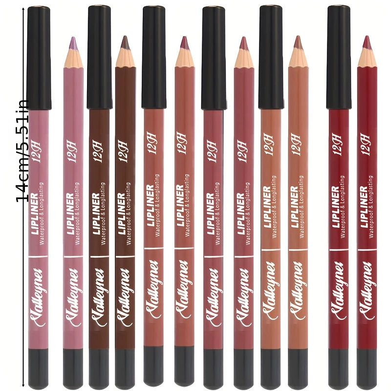 6-Color Matte Velvet Lip Liner Pencils | Nude & Brown Shades Matte Lip Liner QXL