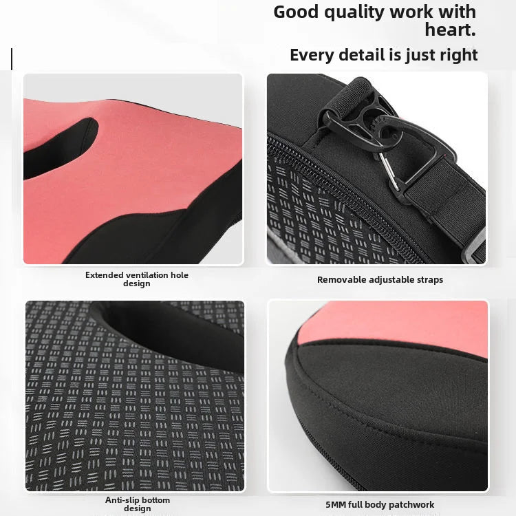 Memory Foam Lumbar & Seat Cushion Set | Office & Car Support Seat & Lumbar Cushion QXL