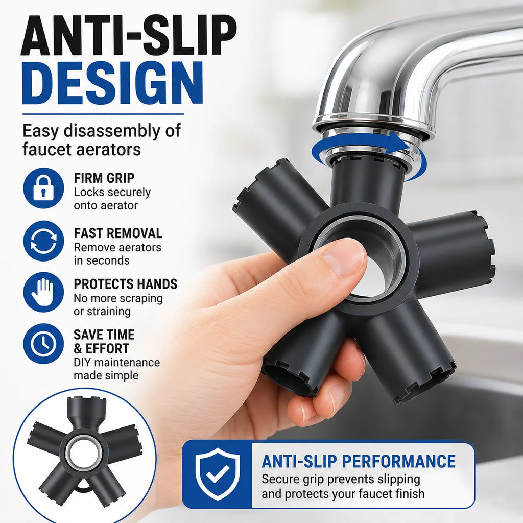 10-in-1 Faucet Aerator Removal Tool | ABS Aerator Key Faucet Aerator Tool QXL