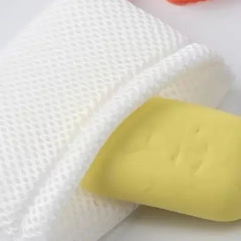 Double-Sided Mesh Soap Bag | Foaming Net Body Exfoliator Mesh Soap Bag QXL