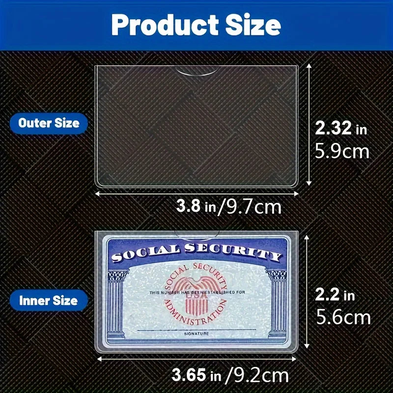 Waterproof Clear Card Sleeves – PP Plastic for ID & Credit Cards Card Sleeve Protector QXL