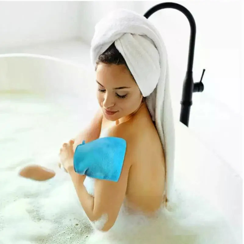 Reusable Microfiber Makeup Remover Glove – Facial Cleanser Makeup Remover Glove QXL