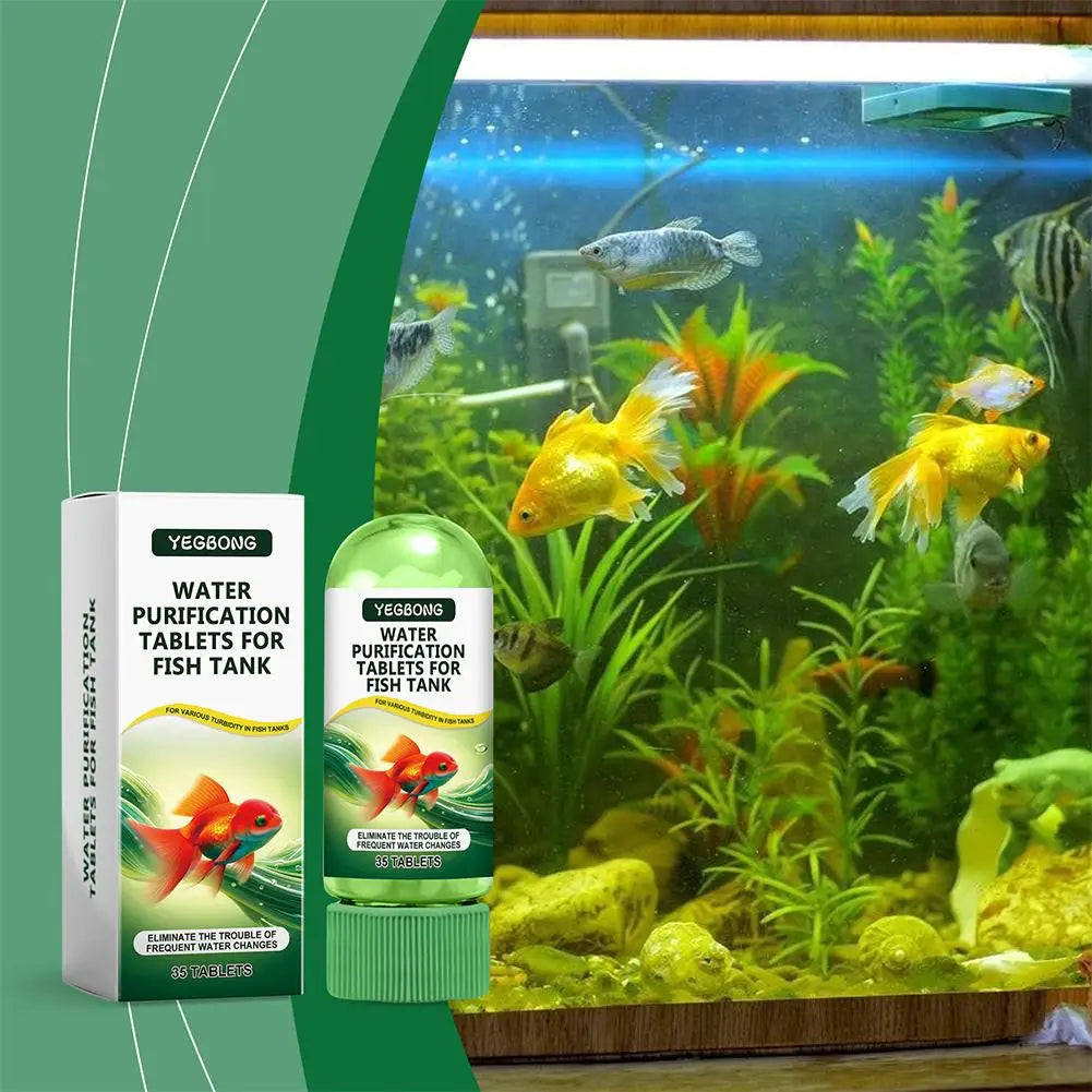 Aquarium Water Clarifier Tablets – Fast Fish Tank Purifier Aquarium Water Clarifier QXL