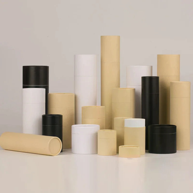 Kraft Paper Tube Box for Essential Oil Roller & Perfume Kraft Paper Tube Box QXL