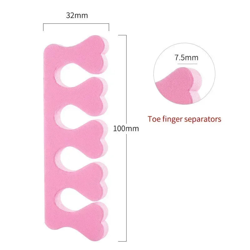 100-Pack Soft Sponge Toe Separators for Pedicure & Nail Art Toe Separators QXL