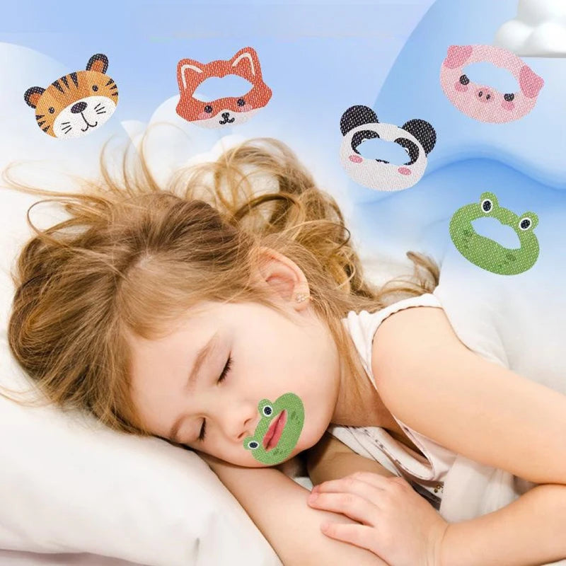 30-Pack Kids Cartoon Mouth Breathing Tape Sleep Stickers Kids Sleep Aid Tape QXL