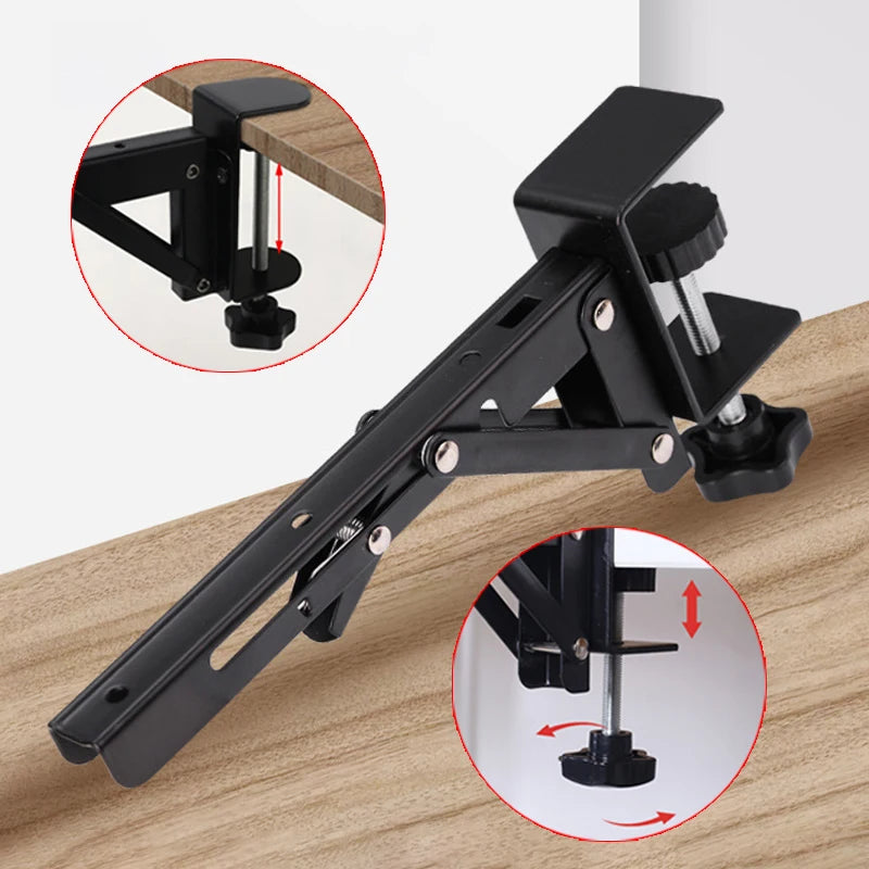 L-Shaped Foldable Desktop Extension Bracket | No-Drill Desk Extension Bracket QXL