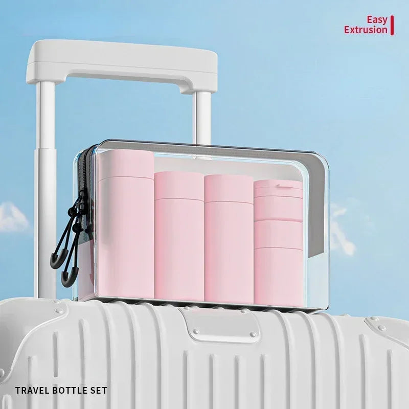 5-Piece Refillable Travel Bottles | Lotion & Shampoo Dispensers Travel Bottle Set QXL