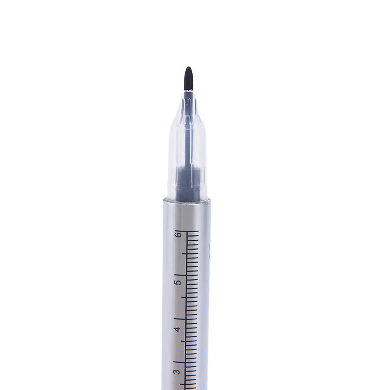 Dual-Head Tattoo Skin Marker Pen with Ruler | Sterilized Tattoo Marker Pen QXL