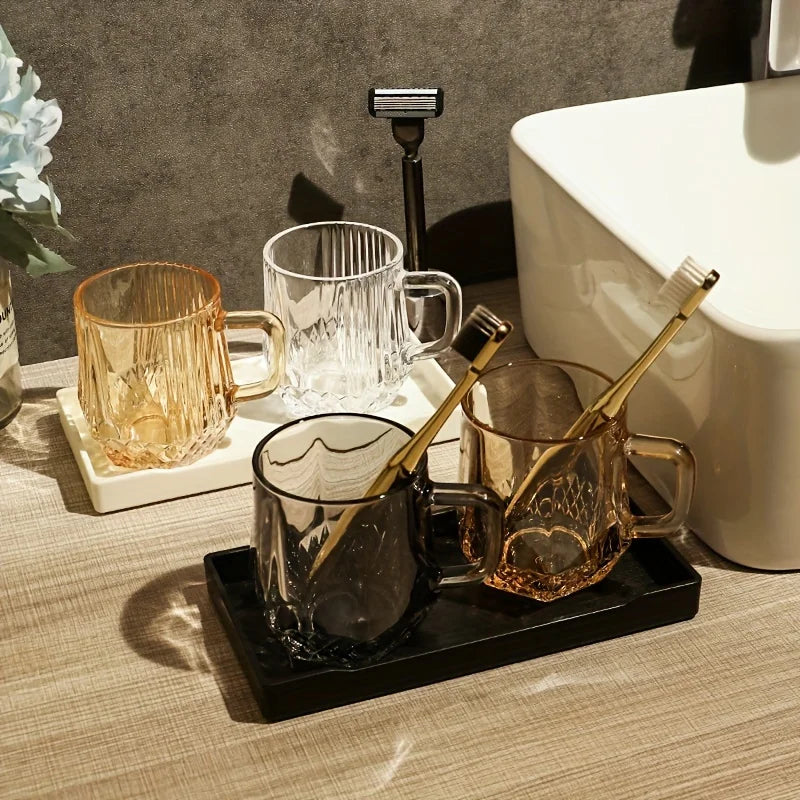 Wood Grain Plastic Serving & Toiletry Storage Tray Serving Storage Tray QXL