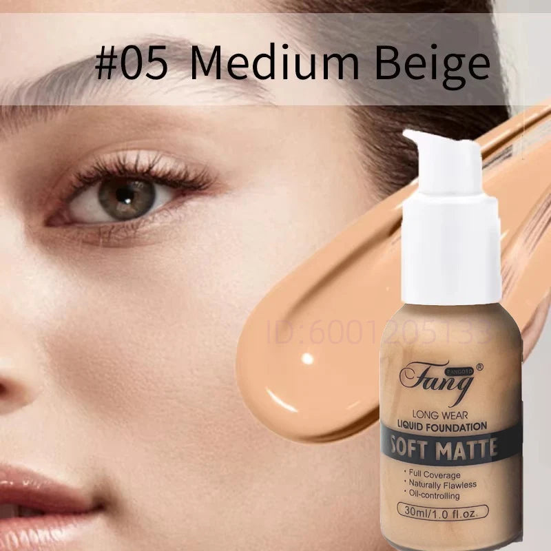 SEPORA Matte Liquid Foundation 30ml – 6 Shades, Full Coverage Liquid Foundation QXL