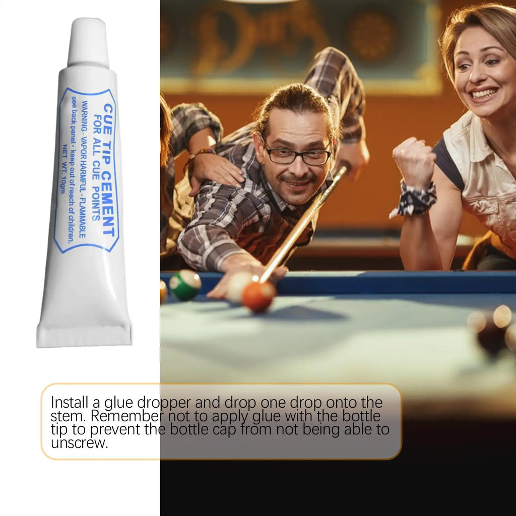 Pool Cue Tip Glue & Repair Tool | Billiard Accessory Cue Tip Repair Glue QXL