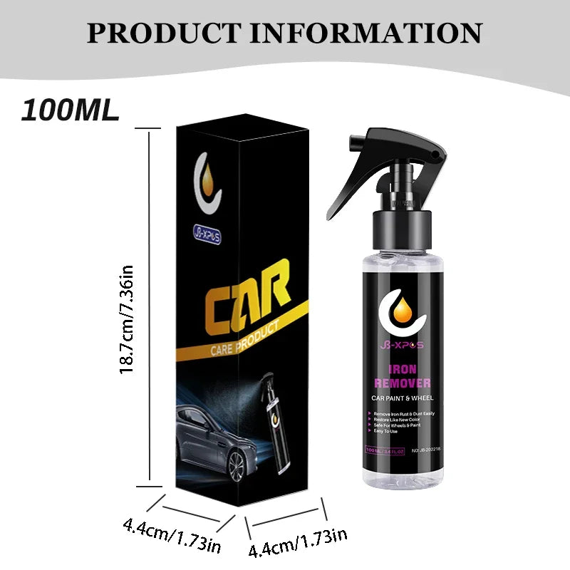 Wheel Iron Remover Spray – Brake Dust & Rust Cleaner 50/100ml Wheel Iron Remover Spray QXL 100ML
