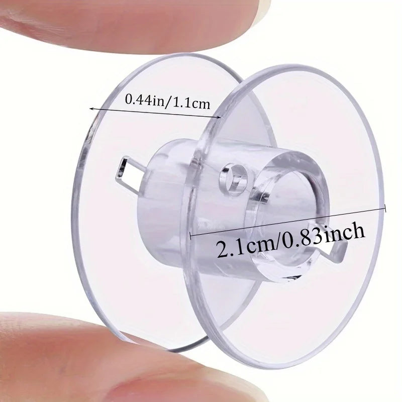 Transparent Plastic Bobbins for Sewing Machine | Clear Spools Sewing Machine Bobbin QXL