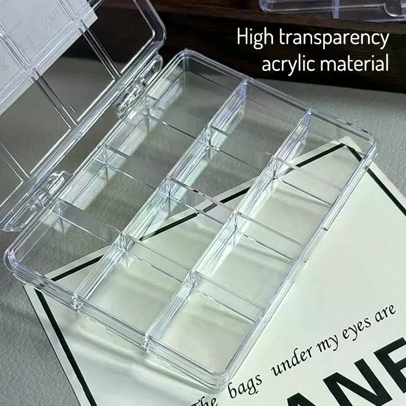 Clear Acrylic Nail Art Storage Case | Rhinestone Organizer Nail Art Organizer QXL