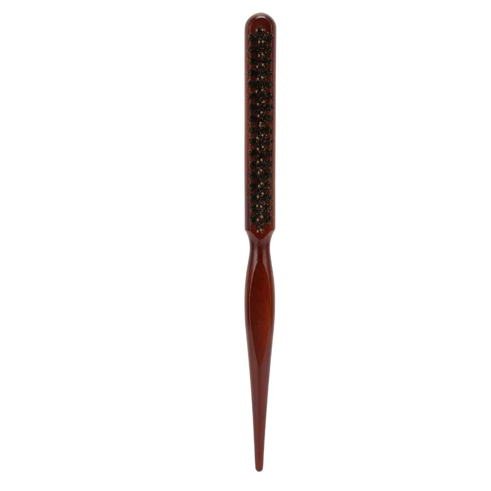 Ergonomic Teasing Brush & Parting Comb | Cherry Wood Handle Teasing Brush Comb QXL