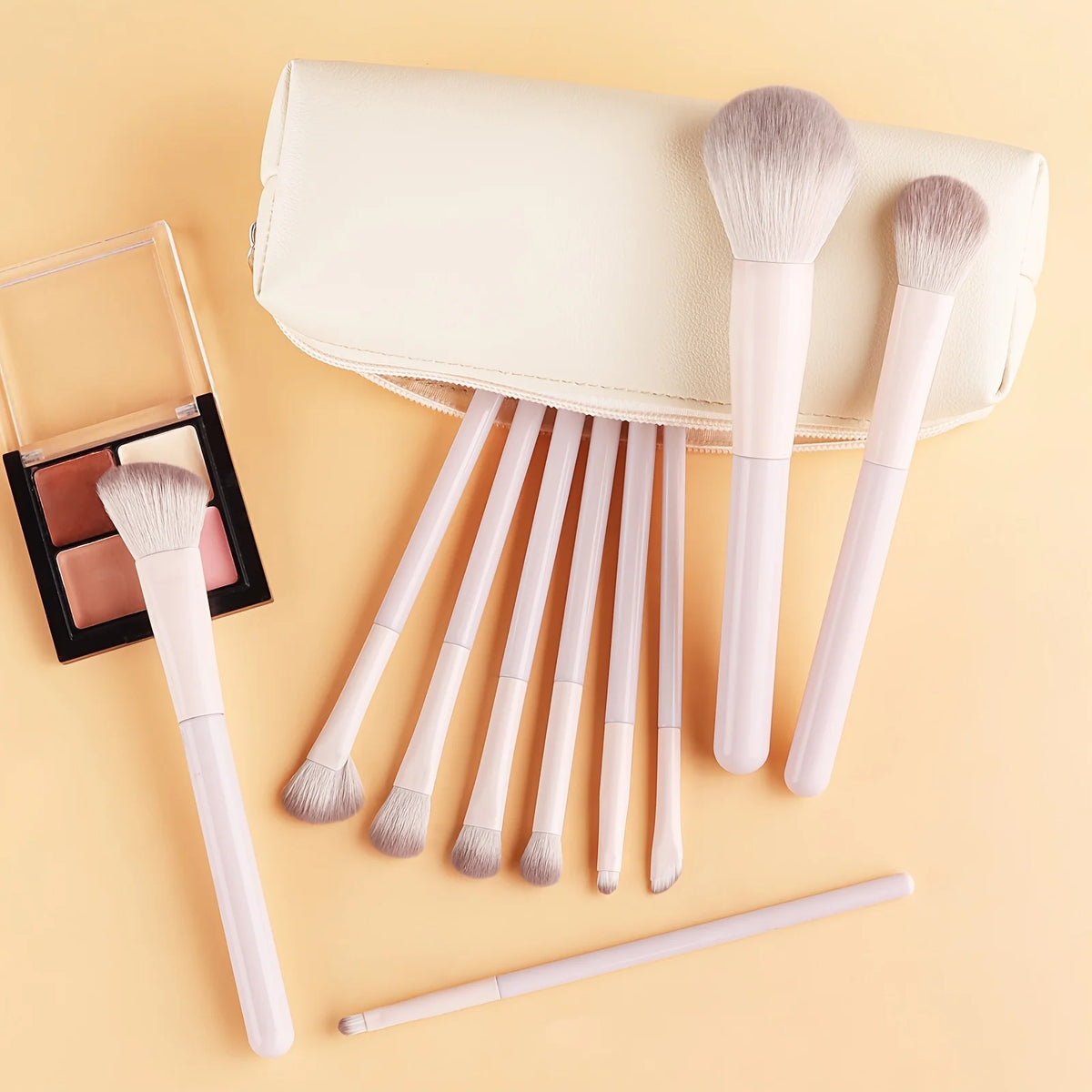 LUXEBLEND 10-Pc Beginner Makeup Brush Set with Storage Bag Makeup Brush Set QXL