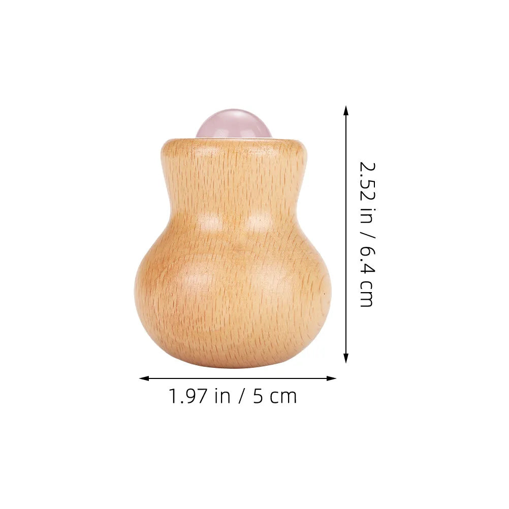 Jade Face Roller & Body Massager | Wooden Handle Tool Jade Face Roller QXL