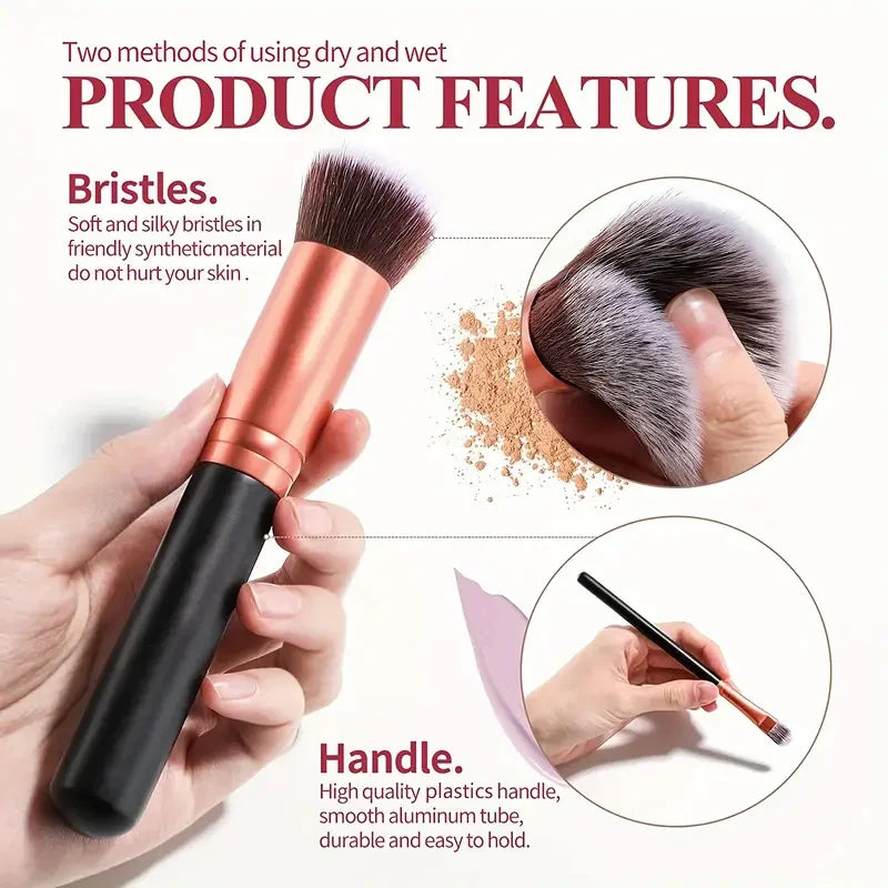 14/16-Pc Soft Synthetic Makeup Brush Set | Foundation & Eye Makeup Brush Set QXL